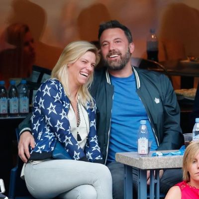 Ben Affleck and Lindsay Shookus were photographed at the US Open.